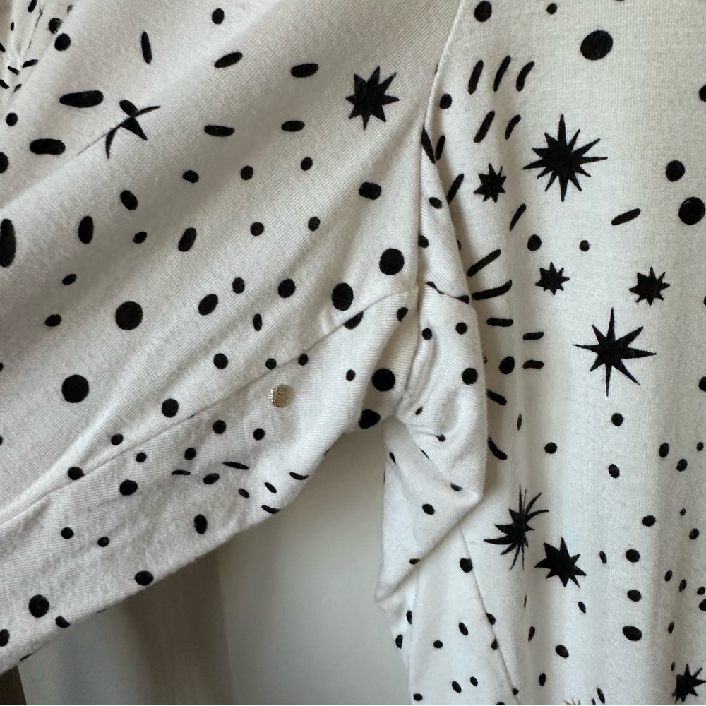 Soma COOL NIGHTS Banded Joggers & Short Sleeve Top Pajama Set Stargazer Grand L - Picture 11 of 14